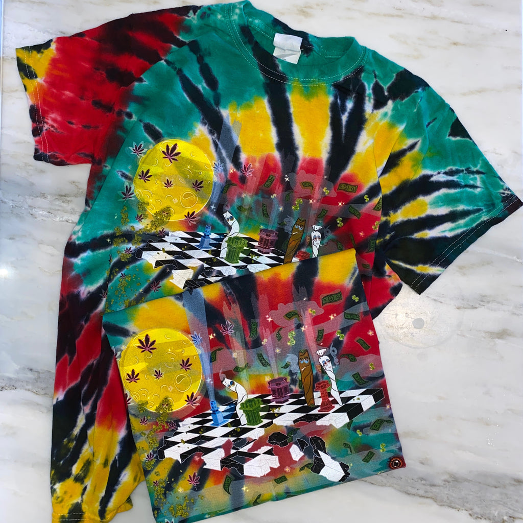 Rasta Web Short Sleeve Tie-Dye T-Shirt main image 1